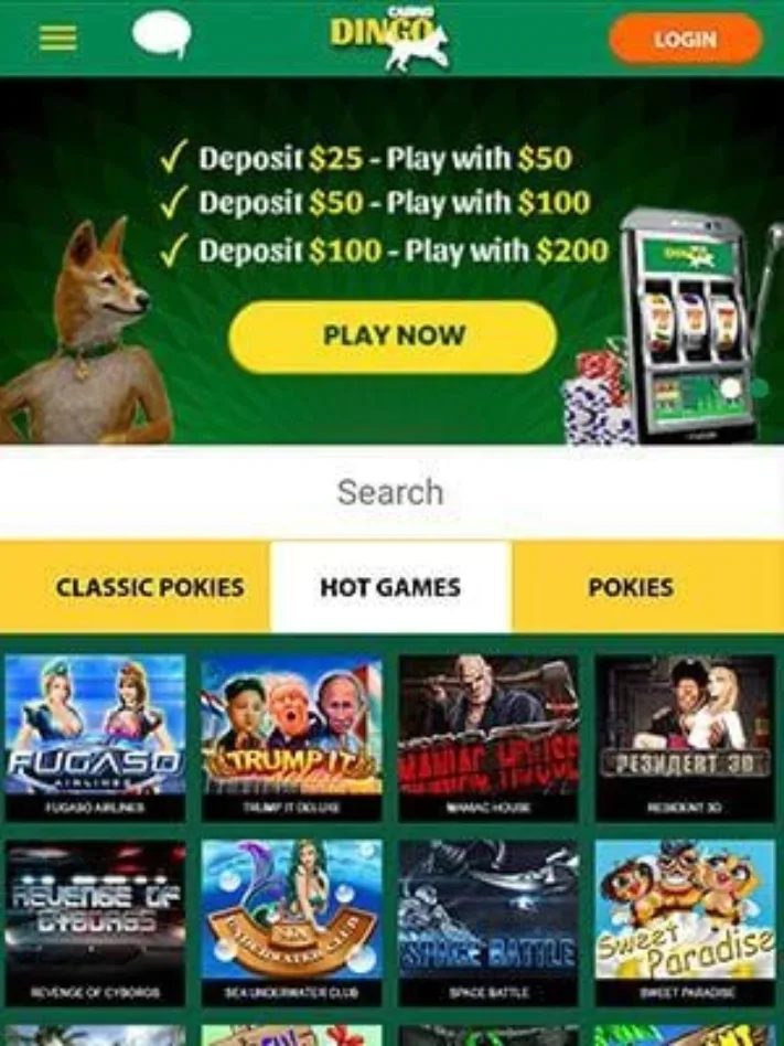 Casino Dingo Homepage