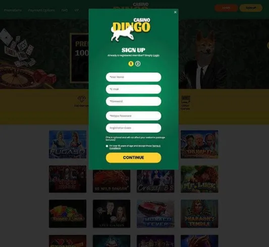 Casino Dingo Registration