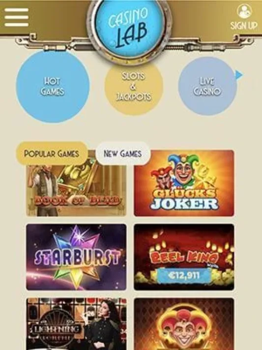 Casino Lab mobile games