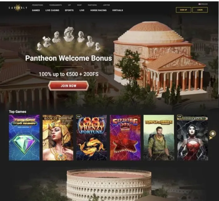 Casinoly homepage
