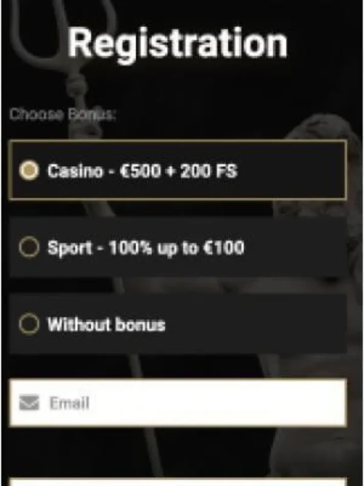 Casinoly registration on mobile