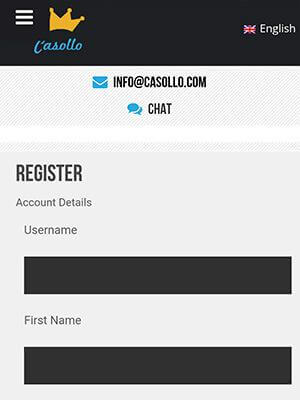 Casollo Registration Mobile Games