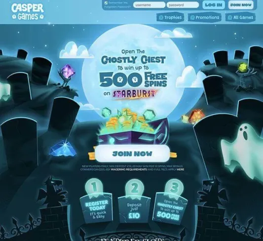 Casper Games homepage