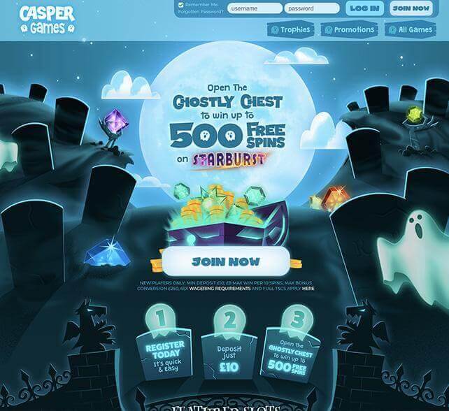 Casper Games homepage