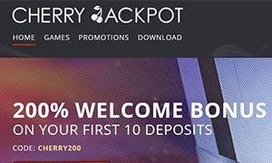 Cherry Jackpot Welcome Bonus Screenshot