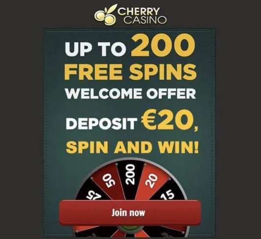 cherry casino free spins