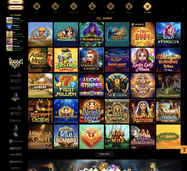 Cleopatra Casino Games