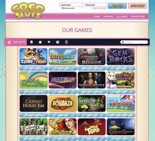 Coco Slots Casino Games