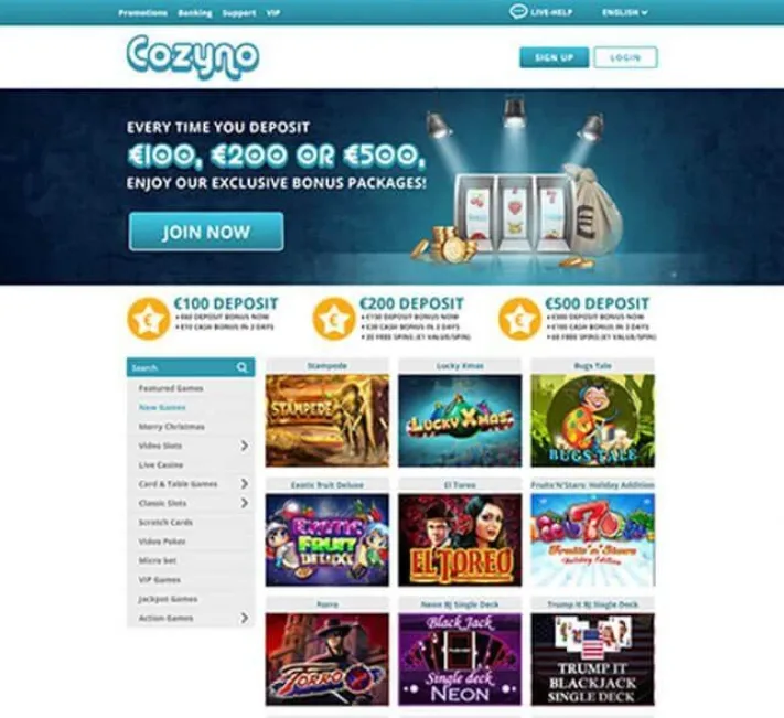 Cozyno Homepage