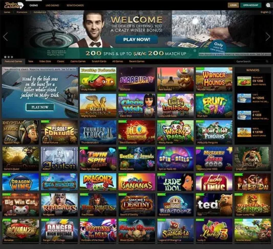 Dealers Casino Homepage