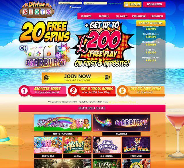 Divine slots Homepage