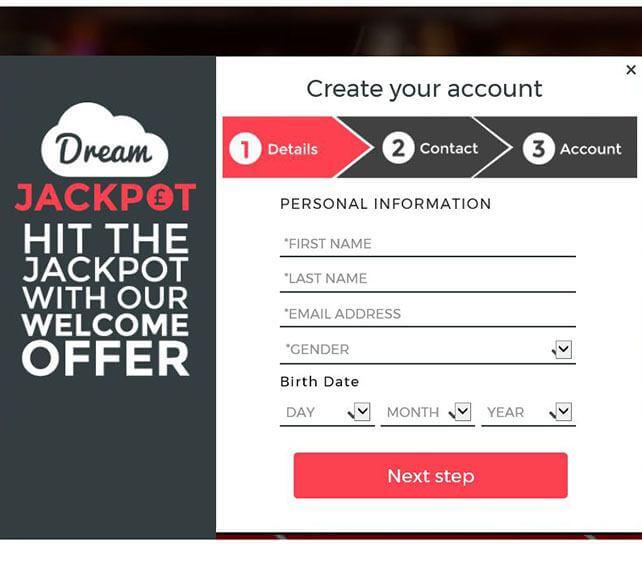 Dream Jackpot Casino Homepage