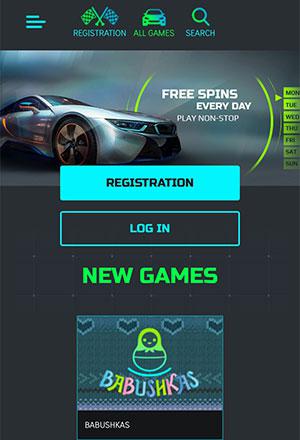 Drift Casino Mobile Screen