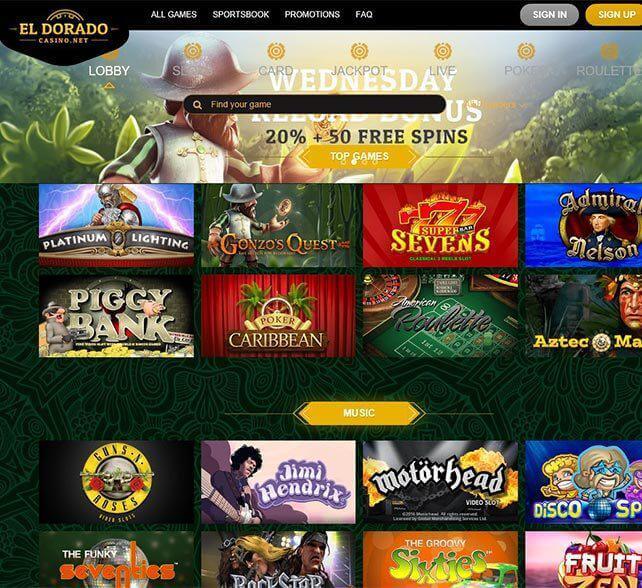El Dorado Casino Games Screenshot