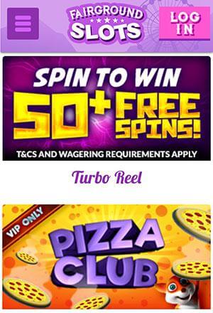 Fairground Slots Casino Homepage