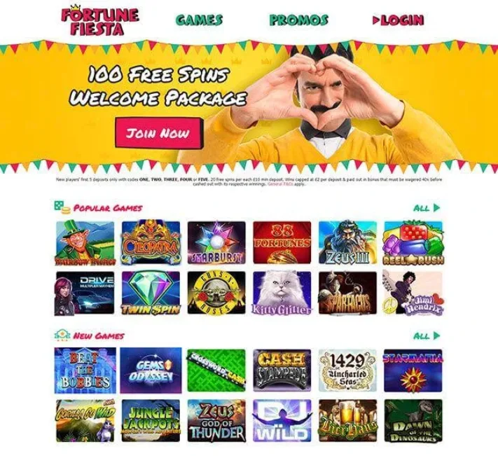 Fortune Fiesta Casino GET 50 Spins + Fortune Wheel