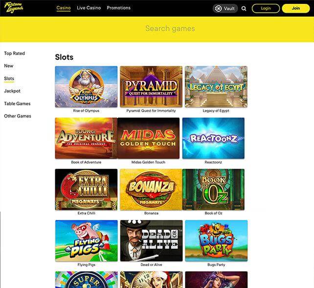 Fortune Legends Games