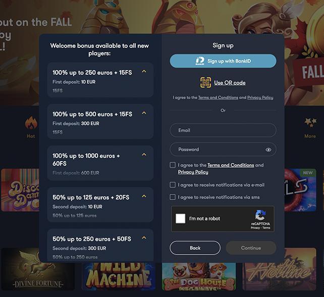 Frank Casino registration