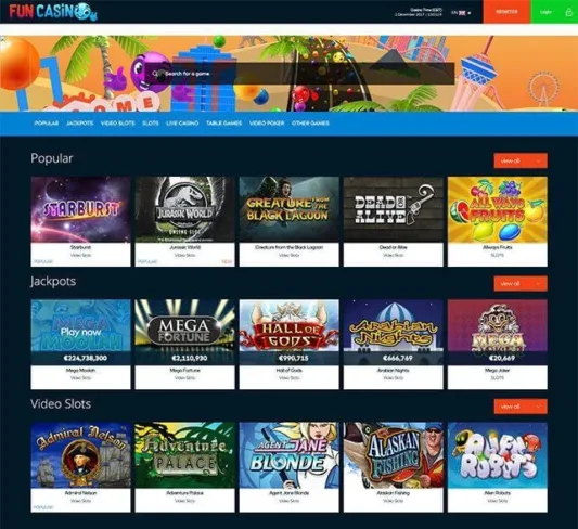 Fun Casino Homepage