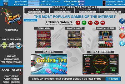 Skärmdump från de mest populära internet spelen