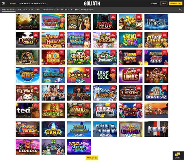 Goliath Casino Games