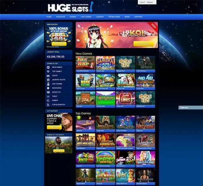 Huge Slots Homepage