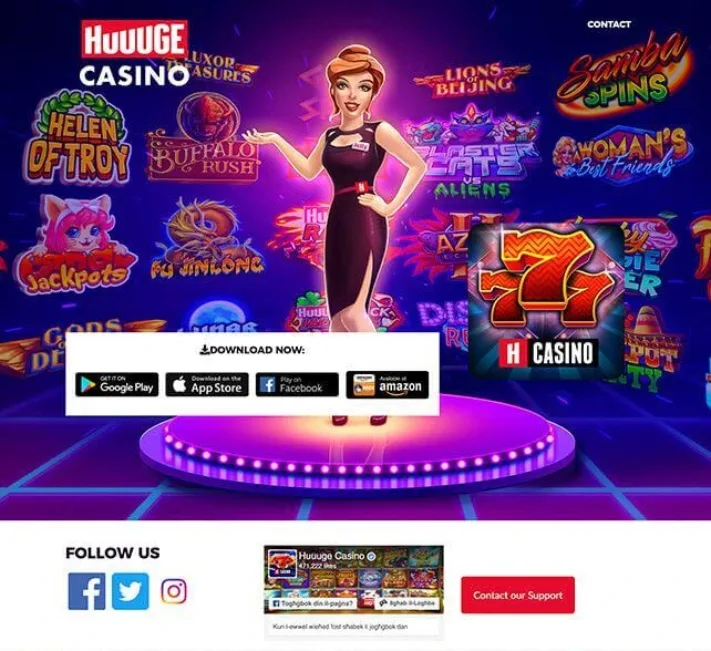 Huuuge Casino Get 10,000 free chips as a bonus New Casinos