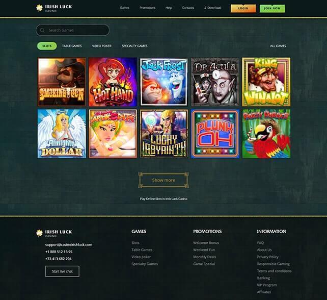 Irish Casino Games