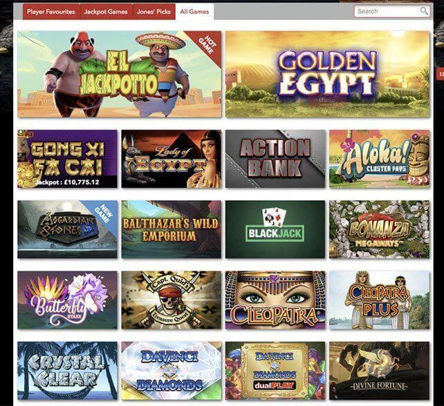 Jackpot Jones Casino Games