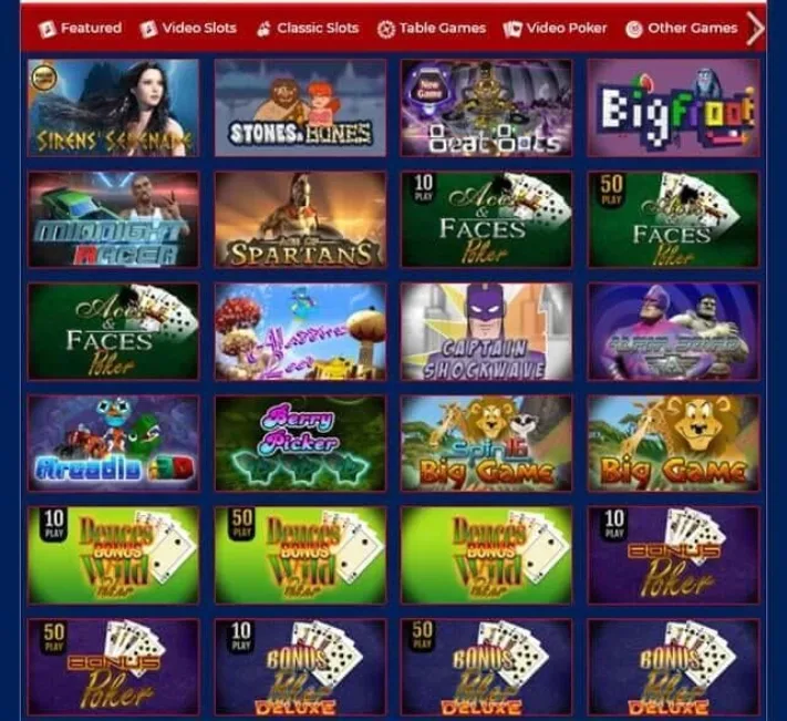 Jackpot Wheel Casino Games Selection