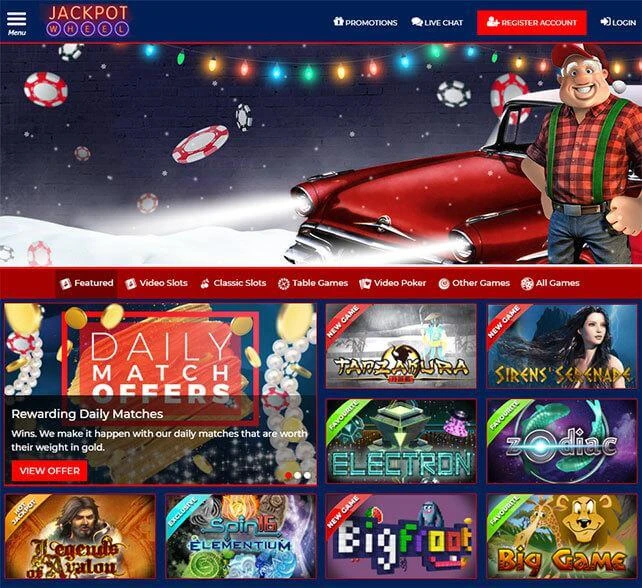 Jackpot Wheel Homepage