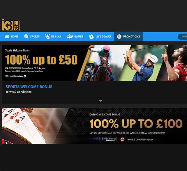 K8 Casino Bonus
