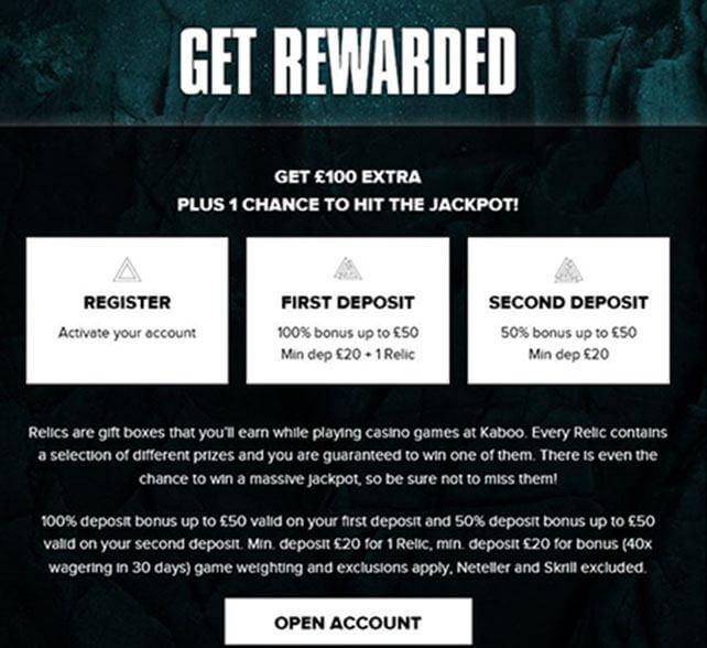 Kaboo Casino Bonus