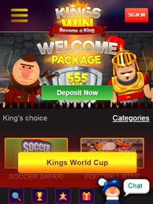 Kings Win homepage