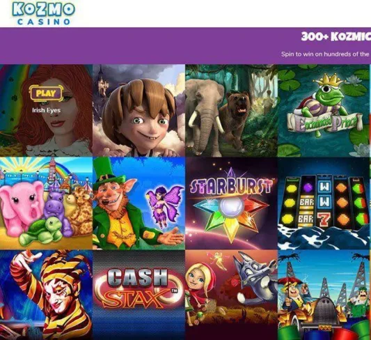 Kozmo Casino Games Selection