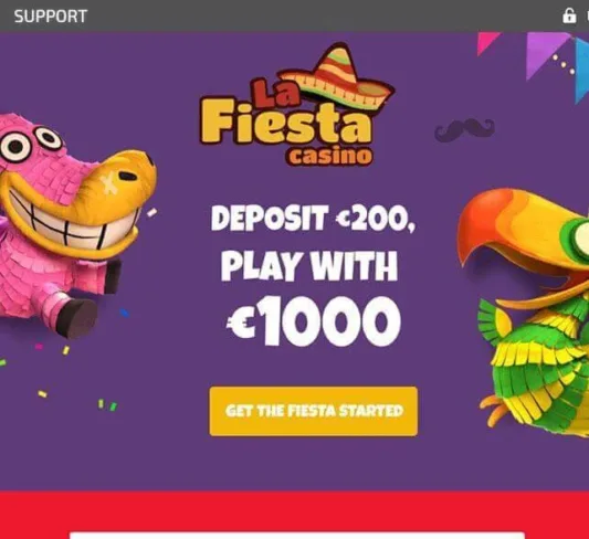 La Fiesta Casino Homepage