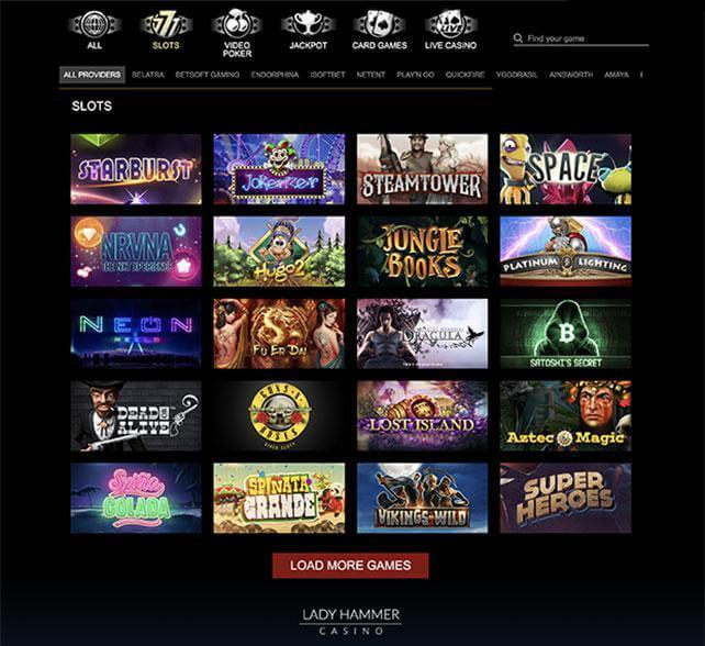 Lady Hammer Casino Games