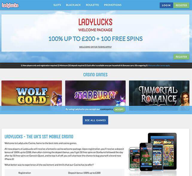 LadyLucks Homepage