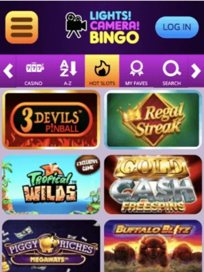Lights Camera Bingo Review 1,000+ Games Up to 500 Bonus Spins!