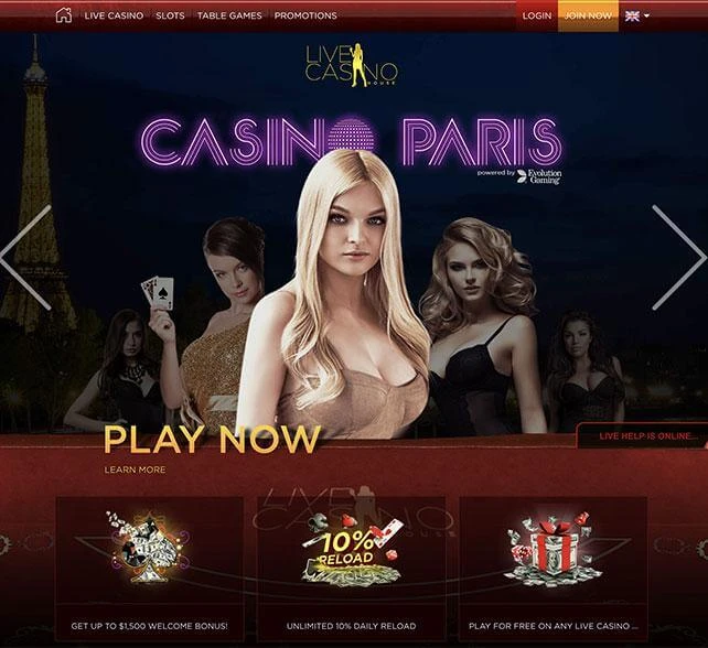 Live Casino House Homepage