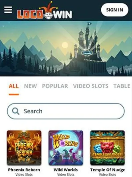 Loco Win slots on mobile
