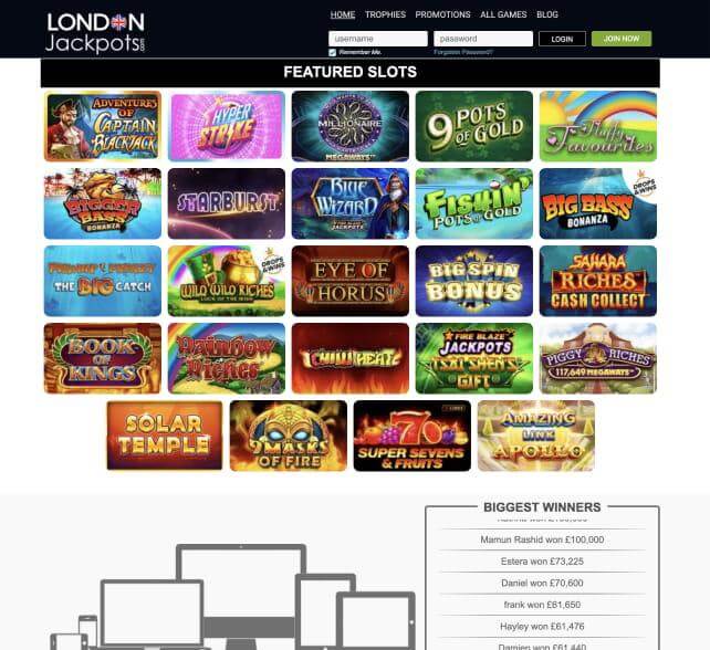 London Jackpots  Games