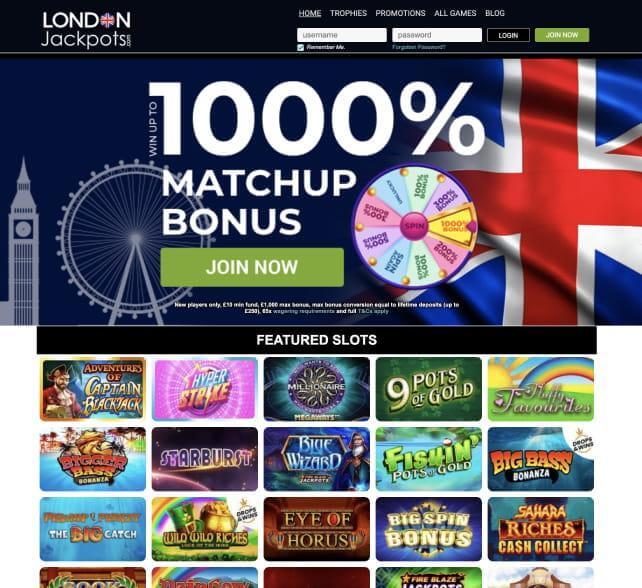London Jackpots  Homepage