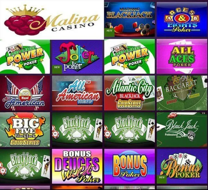 Malina Casino Games Selection