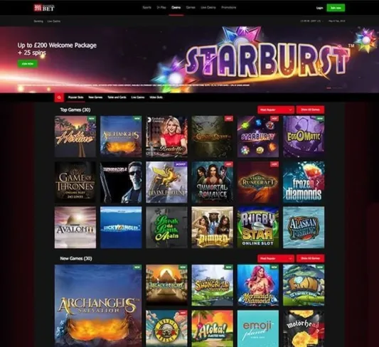 Mansion Bet Casino Homepage