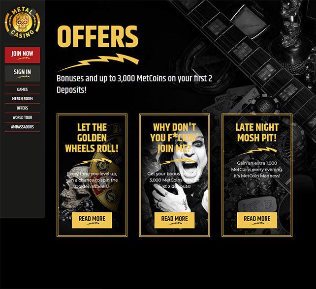 Metal Casino Bonus