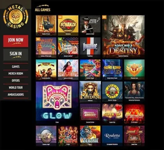 Metal Casino Games Selection