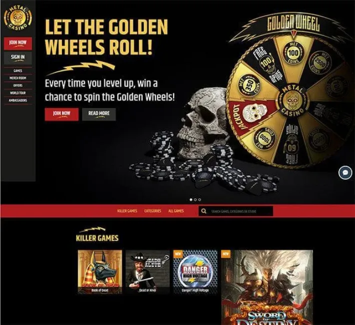 Metal Casino Homepage