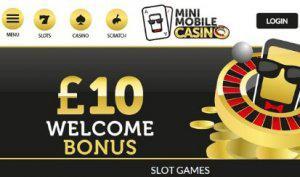 Mini Mobile Casino hemsida