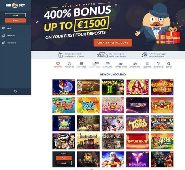 Mr Bet Casino Homepage